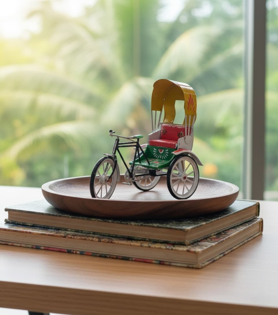 Wrought Iron Hand Painted Rickshaw - Alternative View
