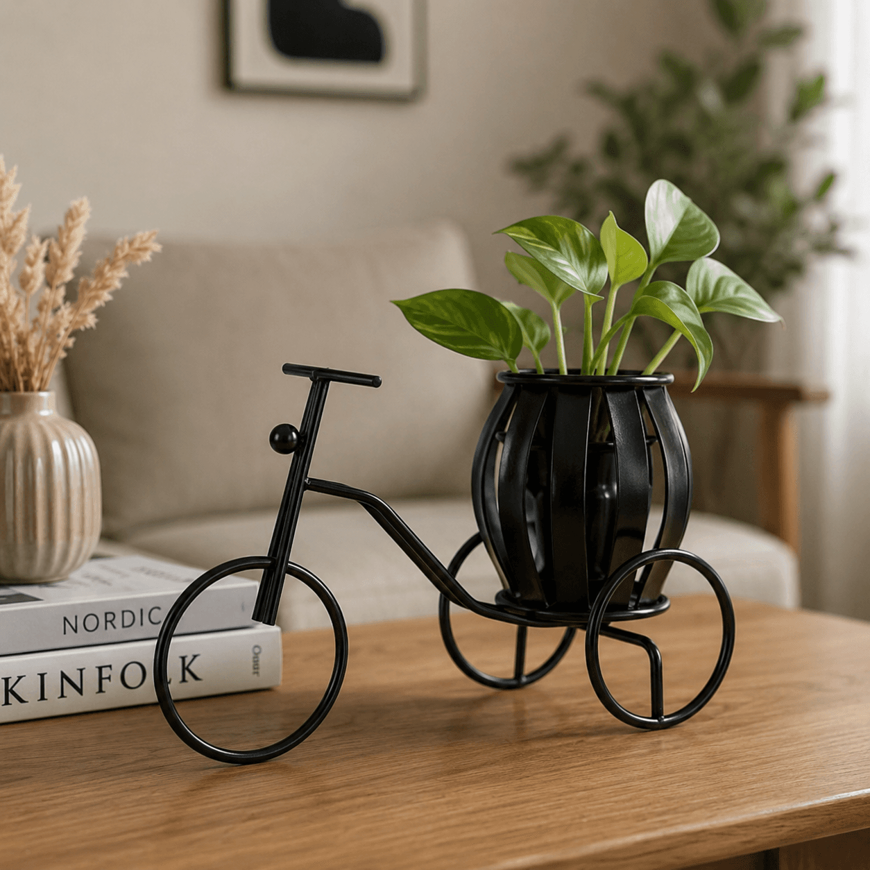 Rickshaw Style Smart Steel Small Pen Box Holder