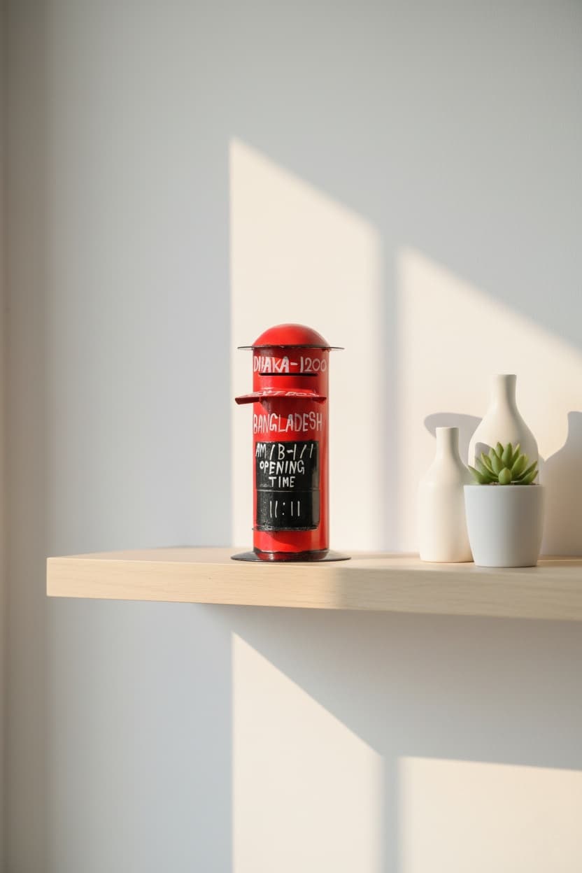 Red Hand Painted Letter Box